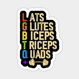 Lgbtq Weightlifting Quads Squad Magnet