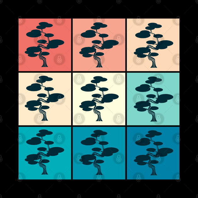 Japanese Pop Art Japan Bonsai Tree Retro style 422 by dvongart