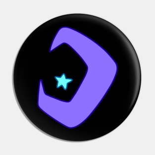 Purple Moon Blue Star Pin