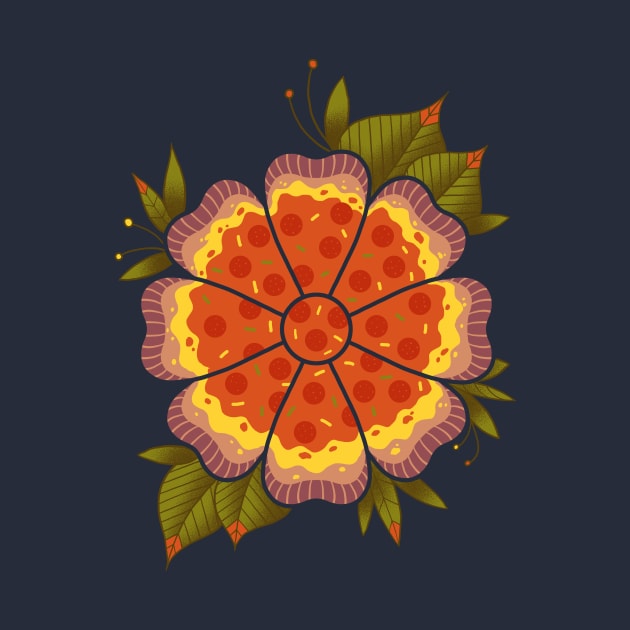 Pizza Flower by GODZILLARGE