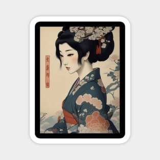 Japanese princess ukiyo e Magnet