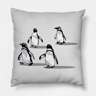 Penguin Pals: 3D-Inspired Vector Art Pillow