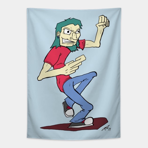 Teal Hair Tapestry by Corey Has Issues