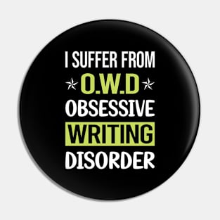 Obsessive Love Writing Writer Pin