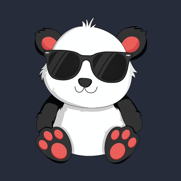 Cool Panda T-Shirt Boys Kids Kawaii Bear Sunglasses Gift by 14thFloorApparel