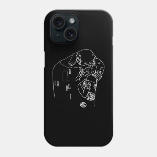 KLIMT - The Kiss (white) Phone Case