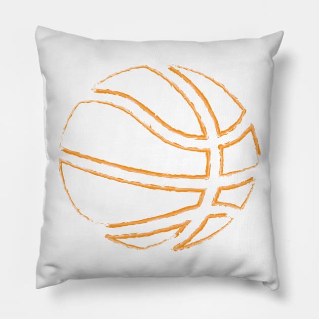 basketball outline Pillow by asyrum