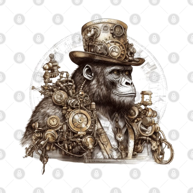 Steampunk Gorilla by Chromatic Fusion Studio