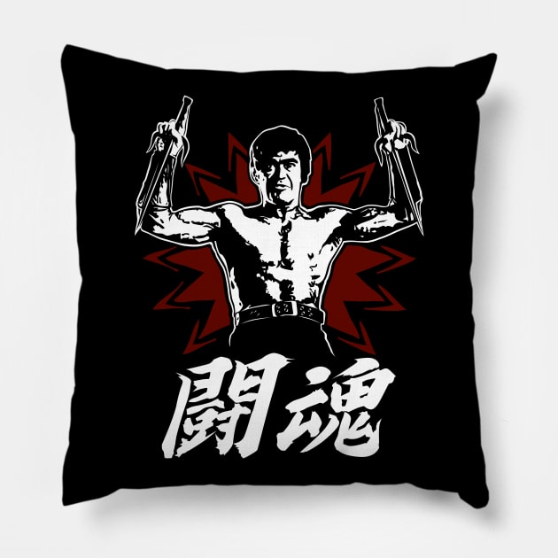 Toukon Fighting Spirit Warrior (Night) Pillow by Hanzo