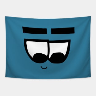 Smirking carton eyes Tapestry