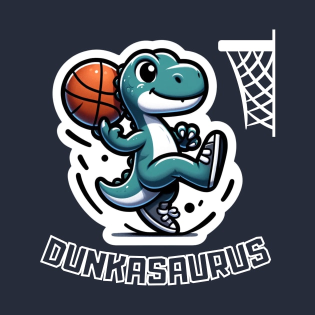 Basketball Dinosaur Dunkasaurus Rex by mieeewoArt