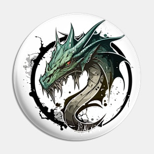 Graffiti Paint Dragon Creative Pin