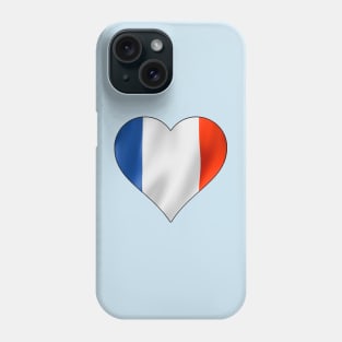 France in a Heart Phone Case