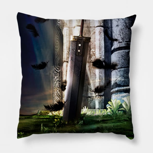 A hero's sword Pillow by mcashe_art