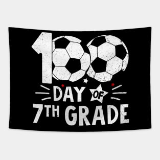 100 Days Of Seventh Grade Teacher 100th Day Of School Soccer Tapestry