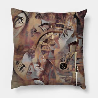 Contemporary Grunge Stroke Pillow