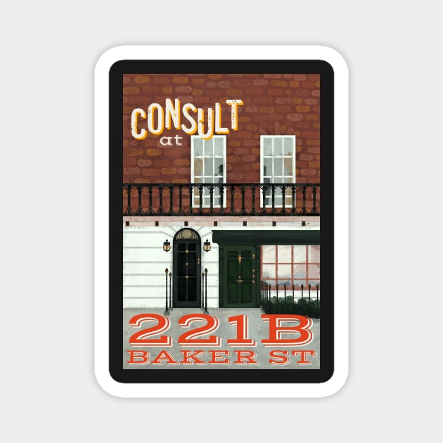 Consult at 221B Baker Street Magnet by MSBoydston