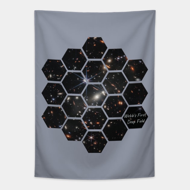 James Webb's First Deep Field: Telescope Image Tapestry by Da Vinci Feather