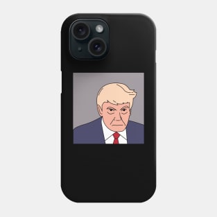 Trump Mugshot Cartoon Phone Case