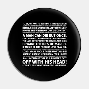 Shakespeare Quotes Pin