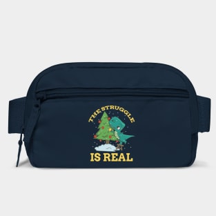 The Struggle is Real T-Rex Dinosaur Decorating Christmas Tree Bag