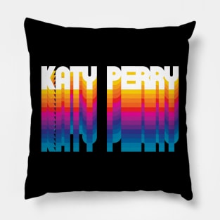 Retro Katy Proud Name Personalized Gift Rainbow Style Pillow