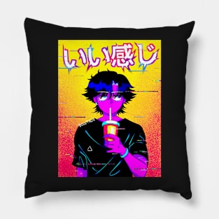 Good Vibes Colorful Boy Pillow