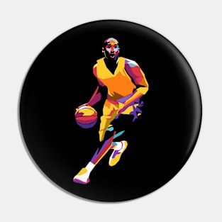 Basketball Pop Art Pin