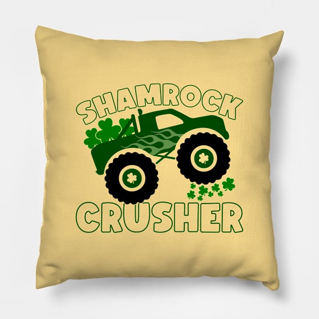 Shamrock Crusher Truck Pillow by GoodWills