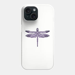 Shades of Purple Watercolor Dragonfly Phone Case