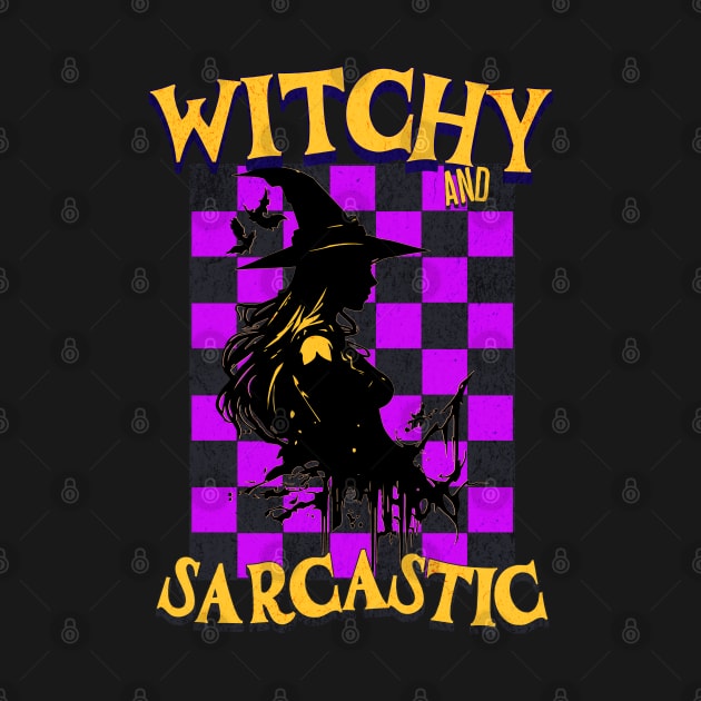 Witchy and Sarcastic Halloween Witches Funny Cute by Carantined Chao$