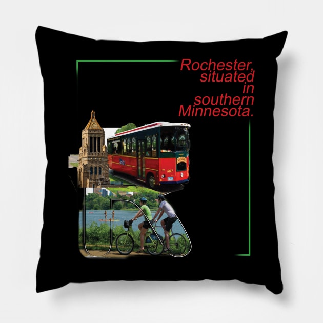 Rochester Mn Pillow by TeeText