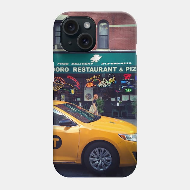 Spring Street Yellow Cab Restaurant Pizzeria Manhattan NYC Phone Case by eleonoraingrid