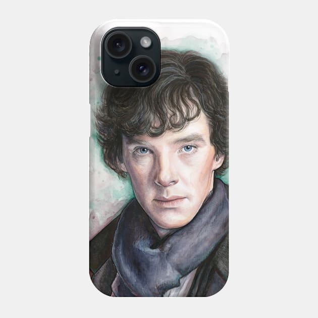 Sherlock Watercolor Phone Case by Olechka