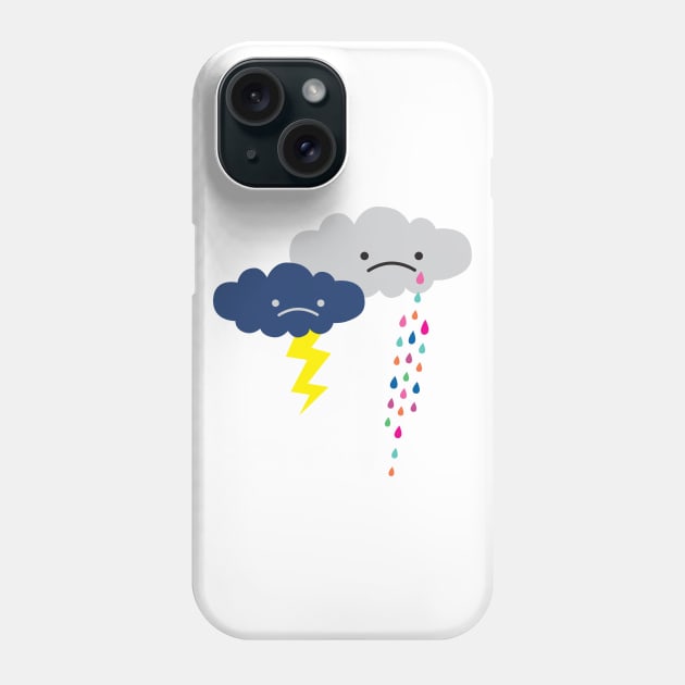 Sad Rain Clouds II Phone Case by littleoddforest