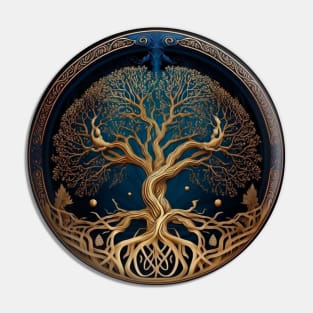 The Celtic Tree of Life (black) Pin