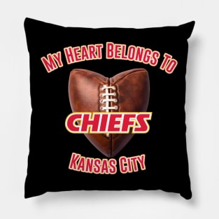 My Heart Belongs to the Kansas City Chiefs Pillow