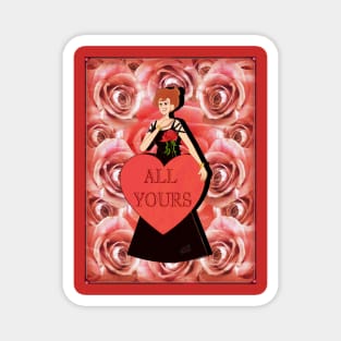 Roses Design (Rose Woman) Magnet