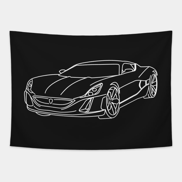 Rimac Concept One car Tapestry by Aurealis