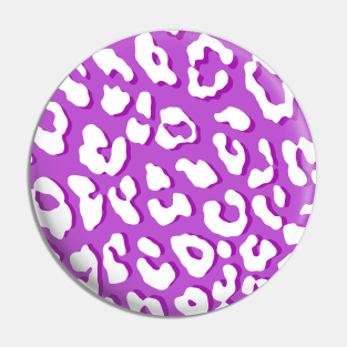 White Leopard Print Lavender Pin