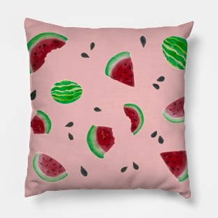 Watercolor Watermelon Pattern Pillow