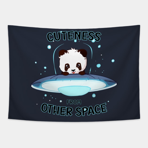 Panda cuteness from other space Tapestry by Myanko