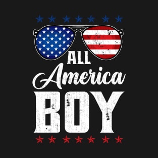 All American Boys 4th Of July USA Sunglasses Family Matching T-Shirt