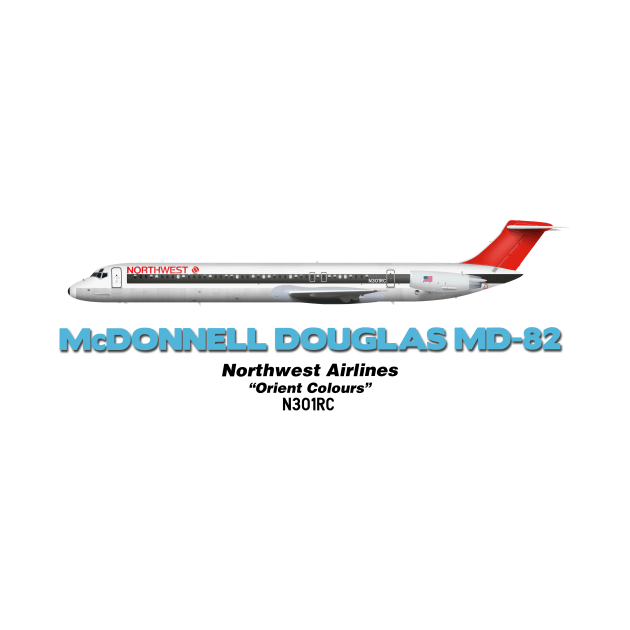 McDonnell Douglas MD-82 - Northwest Airlines "Orient Colours" by TheArtofFlying