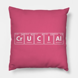 Crucial (Cr-U-C-I-Al) Periodic Elements Spelling Pillow