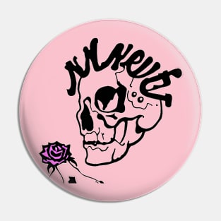 Nameless Skull Red Rose 1 Pin