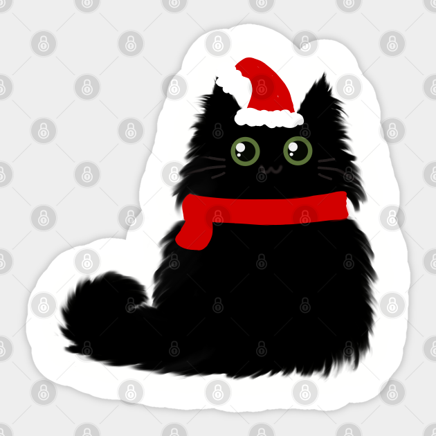 Christmas Kitty - Christmas Cat - Sticker