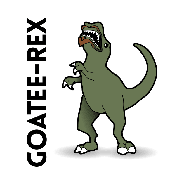Goatee-Rex - Dinosaur Pun Design by Nonstop Shirts