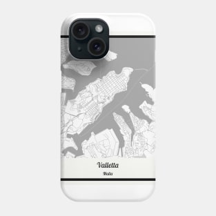 Map of Valletta - Malta Phone Case