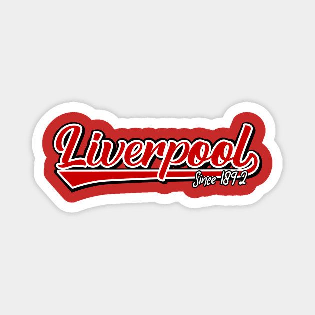 Liverpool since 1892 Magnet by lounesartdessin